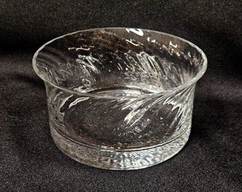 Spiral Cut Lead Crystal Bowl Catch All Potpourri Decorative Glass 5"