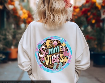 Summer Vibes guépard Png, Summer Vibes PNG, téléchargement numérique Png, Doodle lumineux, Lake Days Png, Bonjour l'été png, vacances