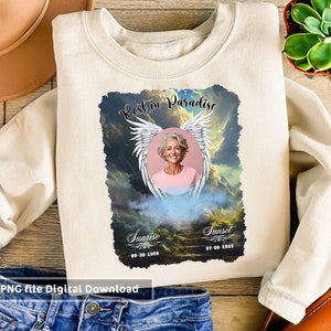 In liefdevolle herinnering Rust in het paradijs Memorial Rip PNG, verlies van geliefde voor sublimatieontwerpen, afdrukbare PNG digitale download