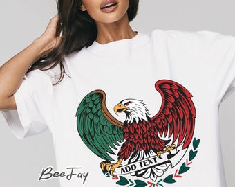 Patriotic Eagle Mexico Personalised PNG Mexican Flag National day digital Latino Sublimation Digital Download Patriotic Mexican Design