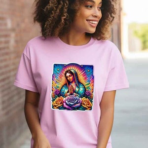 Santa Madre de Guadalupe, Holy Mother PNG Design, Christian Instant Download, Shirt Sublimation, Faith, Our Lady of Guadalupe