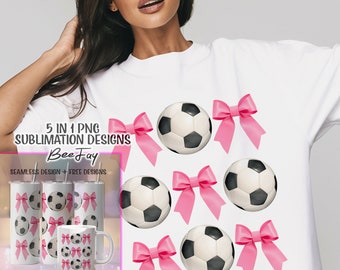 Soccer Coquette Bow png, Soft Girl Era png, Soccer Mom PNG, Retro Soccer Design Sublimation,80s 90s Soccer , Instant Digital Download