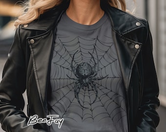 Halloween Cliparts Spinnennetz & Spinne PNG Zeichnung Spinne Sublimation Design Spinnennetz Tee Design Retro Halloween trending png Gothic