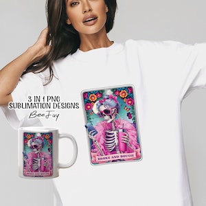 Esqueleto Png Descarga Instantánea, Png Sarcástico, Broke And Bougie, Carta de Tarot Divertida Png, Diseños de Sublimación 3 en 1 - Camisa Personalizada, Taza Digital