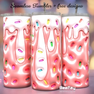 3D Puffy Liquid Candy, Puffy 20oz Tumbler Wrap/ PNG Tumbler Sublimation Designs Downloads / Seamless Design/ Trending Tumbler/ Inflated