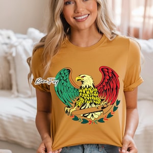 Patriotic Golden Eagle Mexico Personalised PNG Mexican Flag National Day Latino Sublimation Digital Download Patriotic Mexican Design