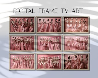 FRAME TV Art Halloween Skelleton Laydys, Skeletons Dance Party, Spooky Halloween Samsung Frame TV Art, Digital Download, Skeleton Party