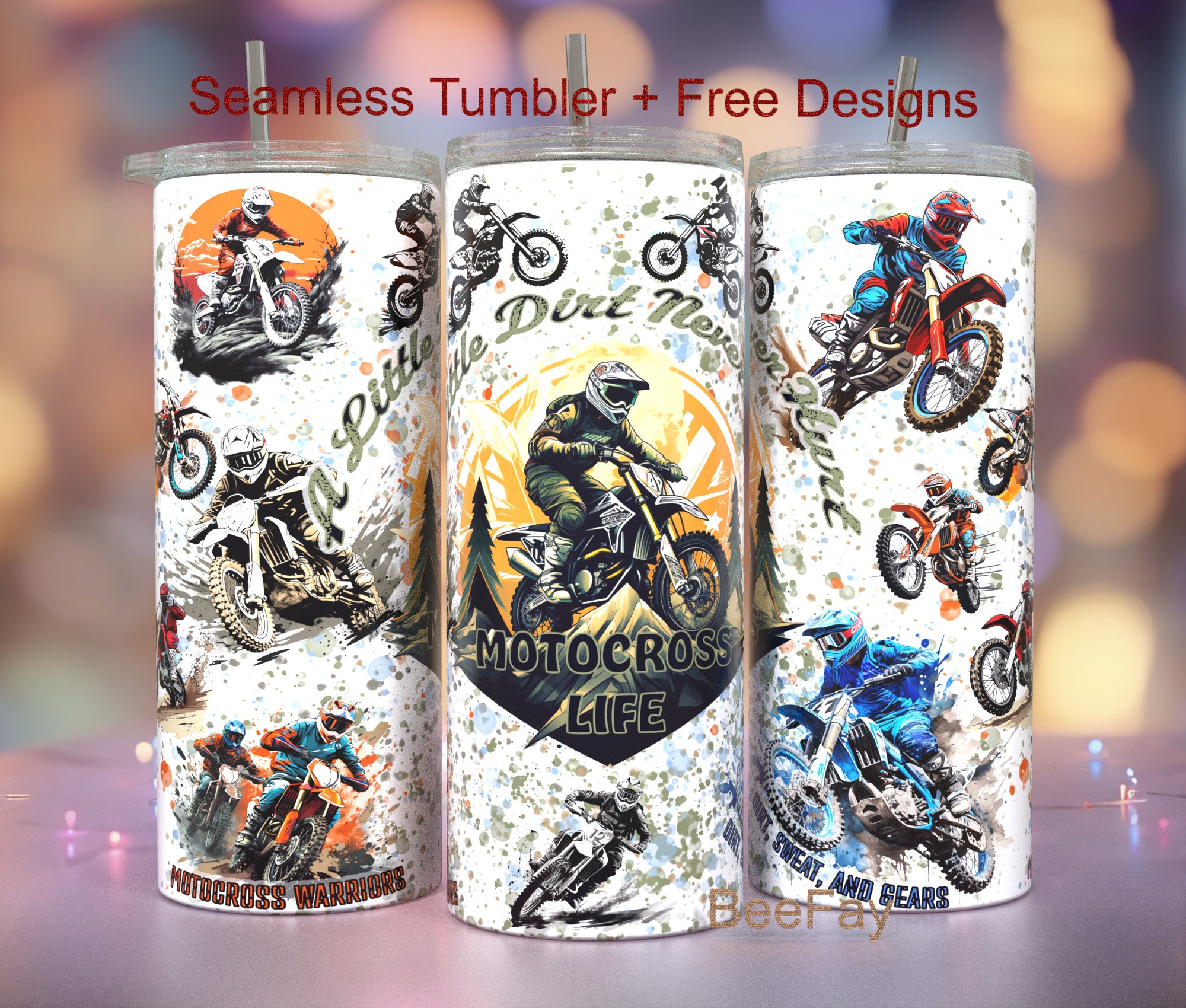 Motocross Tumbler Orange