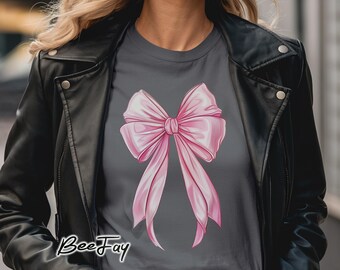 Rose noeud coquette png, téléchargement immédiat, chemise sublimation design PNG