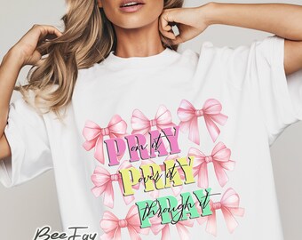 Pray On It PNG 4x colors Sublimation Designs Christian PNG Trendy Shirt Designs DTF Transfers Preppy Southern Style Tshirt Graphics Tumbler