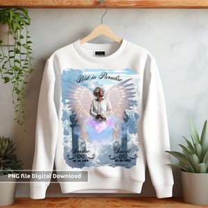 Rust in het paradijs in liefdevolle herinnering Png Memorial Rip Png, verlies van geliefde voor sublimatieontwerpen, PNG digitale download