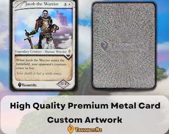 Personalized Magic the Gathering MTG Metal Card, Custom Artwork, Great for Gifts, Anniversary, Birthday, Commissioned Art, Custom MTG Gift