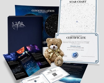 Name A Star Bear Gift Set - Luxury Personalised Gift