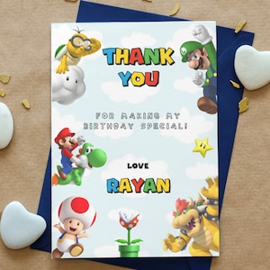 Carte de remerciement - Super Mario
