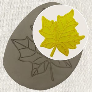 Tonstempel, Töpferstempel, Keramikstempel, "Ahornblatt", pottery stamp, Töpferzubehör