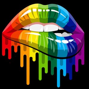 Pride Drip Lips Sublimation Only