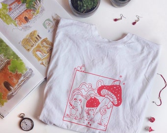 Chemise Frosch, chemise Pilz, t-shirt graphique, cottagecore