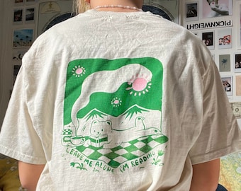 Bücher Shirt, booklover, Bär, lesen