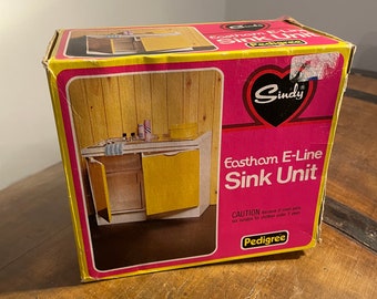 Vintage 1970s Pedigree Sindy Eastham E-Line sink unit  Ref. No.44548 Boxed