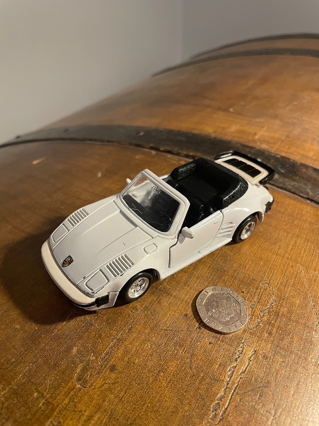MC Toy Porsche 911 Turbo Flat Nose Cabriolet White 1:36 Model Car
