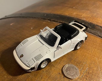 MC Toy Porsche 911 Turbo Flat Nose Cabriolet White 1:36 Model Car