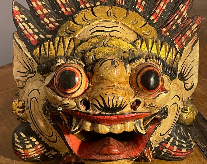 Antique Paper Mache Made Barong Rakshasa Raksassa Hinduism Wall Plaque ...