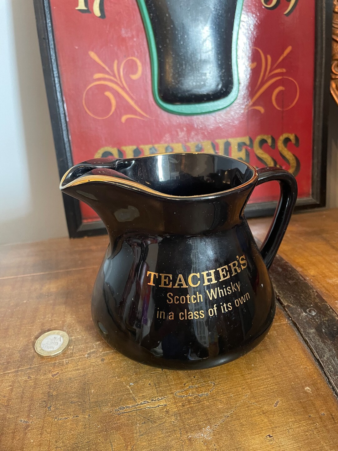Whiskey Pitcher | Water Jug | Teacher's Whiskey | Bar | Decanter Gold ...