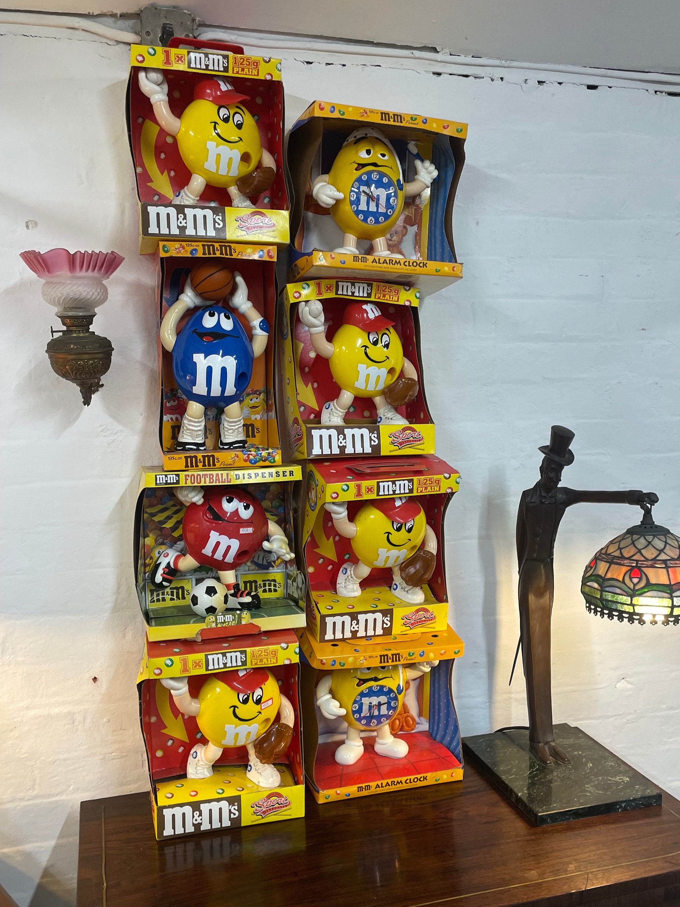 ヴィンテージ M&Ms コレクタブルディスペンサー 箱入り 90 年代