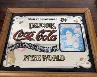 ヴィンテージ コカ・コーラ 広告ミラー - 「REFRESH YOURSELF