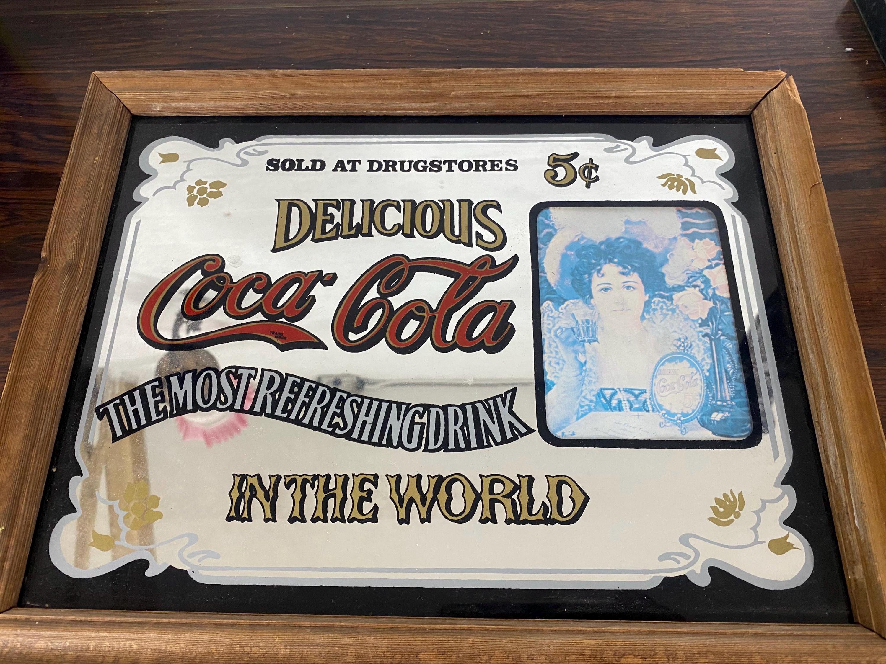Coca-Cola ヴィンテージ広告ミラー Coca-Cola ヴィンテージ広告ミラー ヴィンテージ コカコーラ広告ミラー