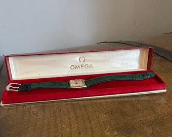 Omega De Ville Damen rechteckige Armbanduhr Modell 1969 mit Originalbox