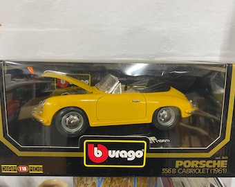 Bburago 1961 Porsche 356B Cabriolet Model Car | 1/18 Scale