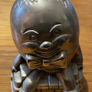 Vintage Humpty Dumpty Silver Plated Money Box
