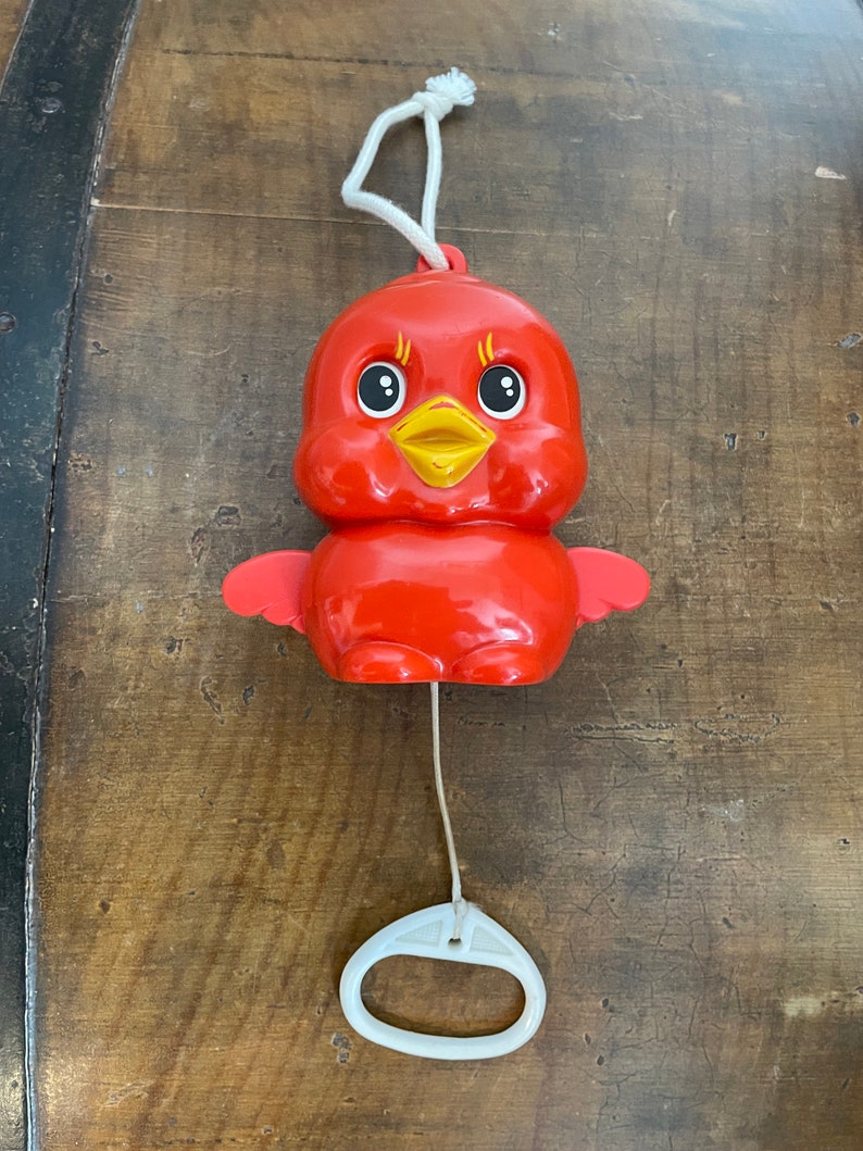 1974 Baby Nursery Toy SANKYO Battat Crib Musical Vintage Pull & Move