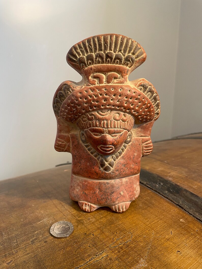 Aztec Inca Mayan Clay Terracotta Pottery Figurine Etsy