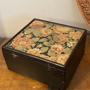 Vintage Sewing Craft Supplies Box with inner tray