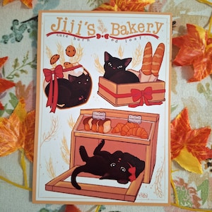 Impressão do Serviço de Entregas da Kiki do Ghibli · Gato Jiji · Impressão de Anime Fanart
