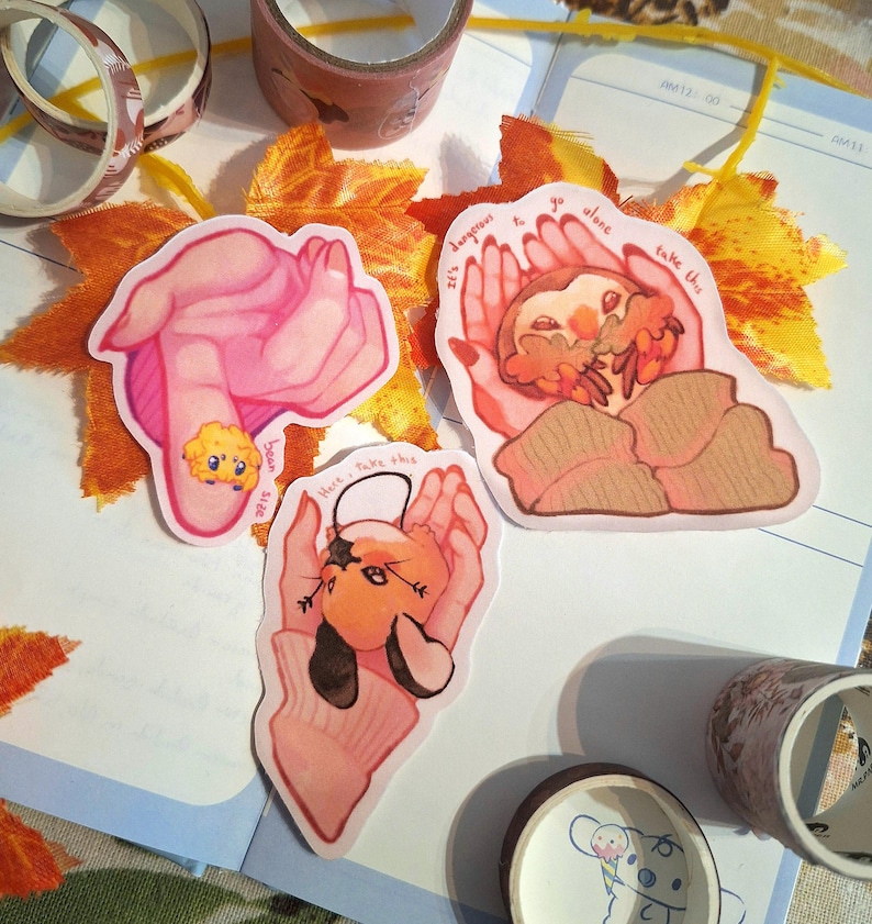 Pokemon stickers · rowlet, joltik, dedenne · anime stickers fanart all stickers
