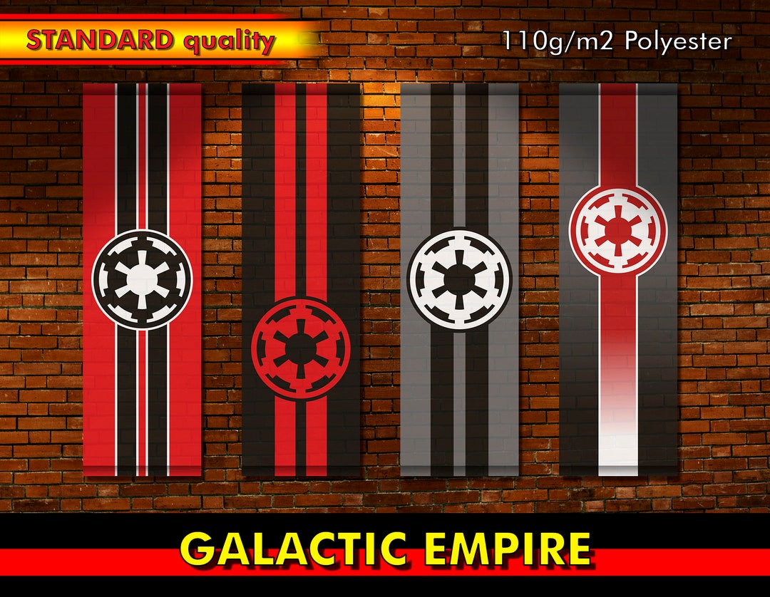 Drapeaux Star Wars avec symbole Empire Galactique / Quatre Etsy France