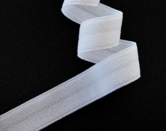2 metros de elástico plegable blanco de 15 mm, elástico plegable elástico para lencería.