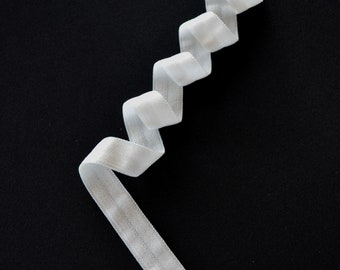 2 meters in size 15 mm antique white fold-over elastic, stretchy foldover elastic for lingerie
