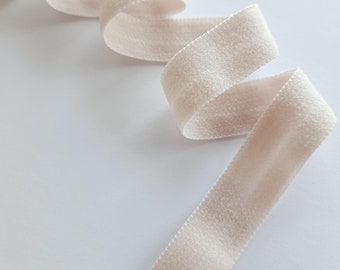 2 meters in size 15 mm beige fold-over elastic, stretchy foldover elastic for lingerie