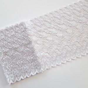 light-grey soft stretch lace trim for sewing lingerie, elastic lace fabric for bra making