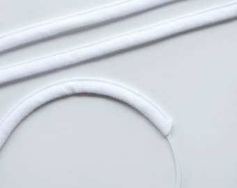 White Bra Underwire Casing 10mm, Soft Channeling Tape for Lingerie and Corset Making (2m)
