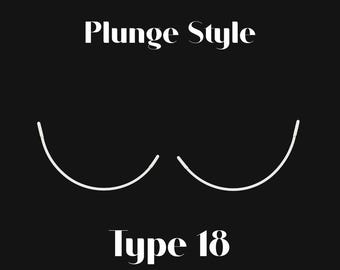 plunge style nylon-coated metal bra underwires for lingerie or swimwear