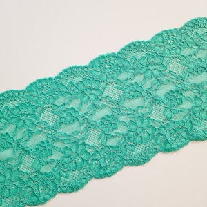 green elastic lace for bra making, lace stretch lace trim for sewing lingerie