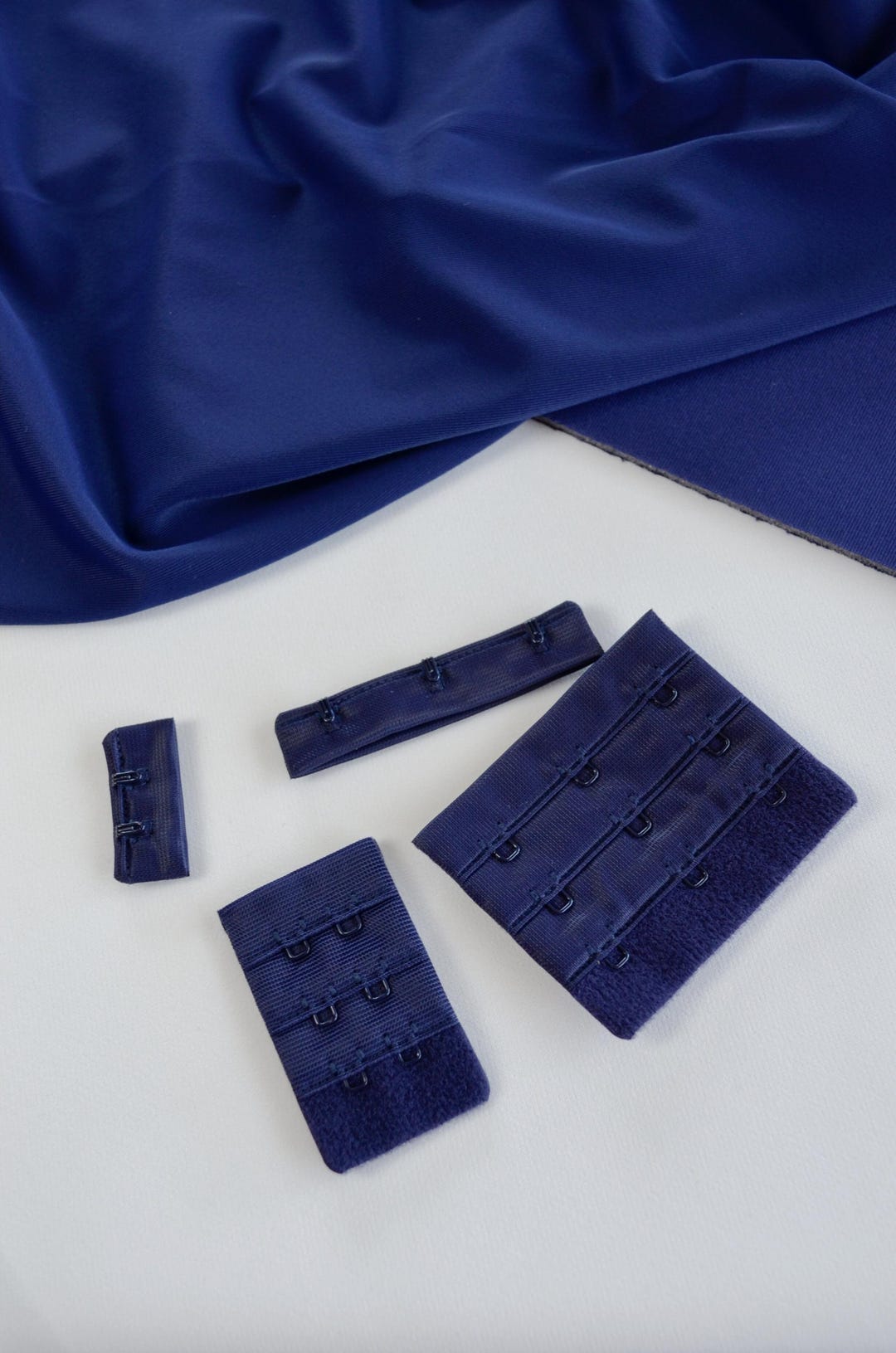 Dark Blue Hook & Eye Fasteners for Bra and Lingerie Making (3x2, 3x3 ...