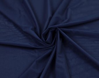 Tissu résille extensible italien bleu marine, résille élastique pour lingerie (vendu par 0,5 m)