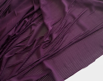 Plum Striped Stretch Mesh Fabric, Lingerie Sewing Mesh (Sold by 50cm)