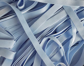 Blue Bra Strap Elastic, OEKO-TEX Certified for Lingerie, 10/12/15mm Sizes (Sold by 2 Meters)